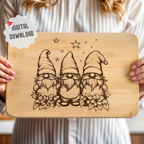 Christmas Gnomes SVG DXF PNG JPG SVG CraftySVGStudio 