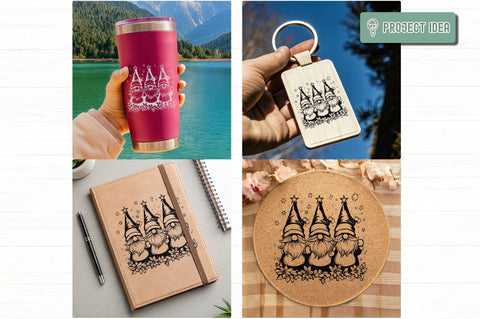 Christmas Gnomes SVG DXF PNG JPG SVG CraftySVGStudio 