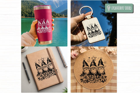 Christmas Gnomes SVG DXF PNG JPG SVG CraftySVGStudio 