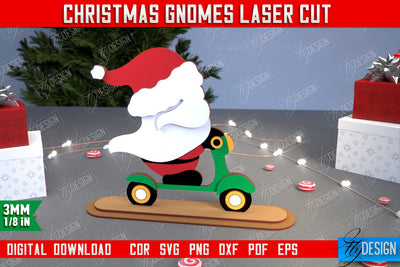 Christmas Gnomes | Table Statuette | Christmas Figurine | Holiday | CNC File SVG Fly Design 