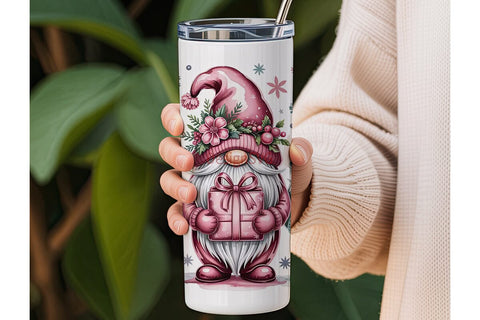 Christmas Gnomes Trio 20oz Tumbler Wrap Sublimation DesignSVG 