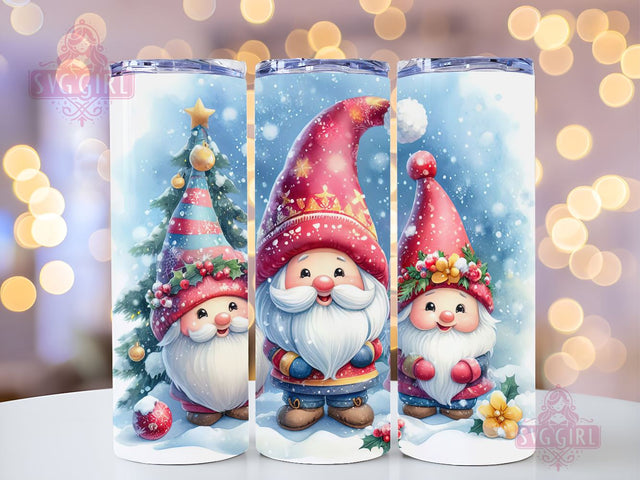Christmas Gnomes Tumbler, 20oz Skinny Tumbler Design, Christmas 20oz Tumbler Png, Christmas Tumbler, Gnome Png, Digital Download Sublimation SvggirlplusArt 