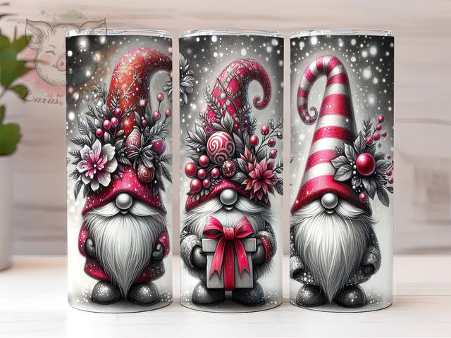 Christmas Gnomes Tumbler, 20oz Tumbler Wrap, PNG Sublimation Design, Digital Download, Cute Holiday Gifts, High-Resolution PNG, Skinny Tumbler Wrap Sublimation Lara' s Designs 