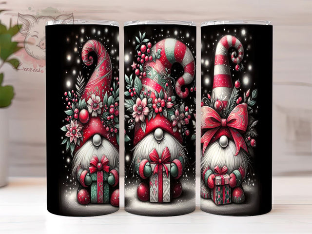 Christmas Gnomes Tumbler, 20oz Tumbler Wrap, PNG Sublimation Design, Digital Download, Cute Holiday Gifts, High-Resolution PNG, Skinny Tumbler Wrap Sublimation Lara' s Designs 
