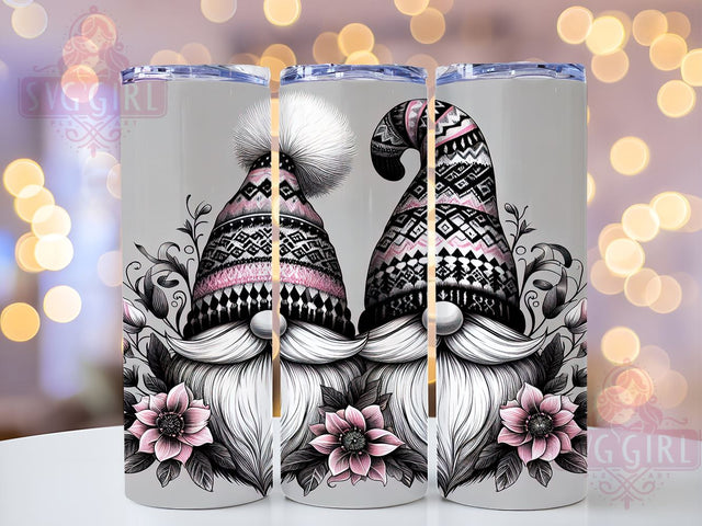 Christmas Gnomes Tumbler, Cute Gnome Design, Holiday Drinkware, 20oz Sublimation Wrap, Winter Decor, Digital Download, Festive Gift Sublimation SvggirlplusArt 