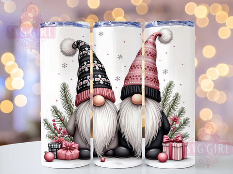 Christmas Gnomes Tumbler, Cute Gnome Design, Holiday Drinkware, 20oz Sublimation Wrap, Winter Decor, Digital Download, Festive Gift Sublimation SvggirlplusArt 