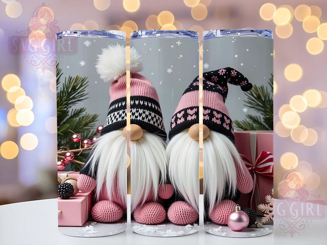 Christmas Gnomes Tumbler, Cute Gnome Design, Holiday Drinkware, 20oz Sublimation Wrap, Winter Decor, Digital Download, Festive Gift Sublimation SvggirlplusArt 