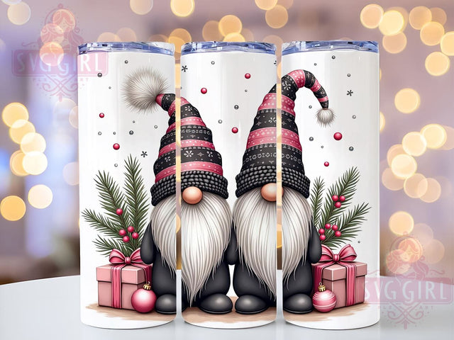 Christmas Gnomes Tumbler, Cute Gnome Design, Holiday Drinkware, 20oz Sublimation Wrap, Winter Decor, Digital Download, Festive Gift Sublimation SvggirlplusArt 