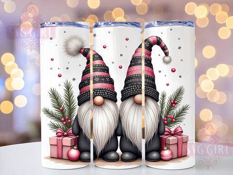 Christmas Gnomes Tumbler, Cute Gnome Design, Holiday Drinkware, 20oz Sublimation Wrap, Winter Decor, Digital Download, Festive Gift Sublimation SvggirlplusArt 