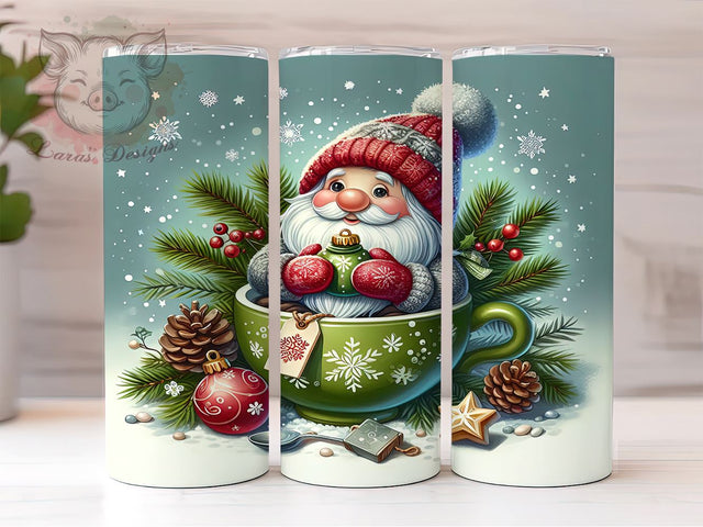Christmas Gnomes Tumbler, Green Gnome Design, 20oz Tumbler Wrap, Holiday Drinkware, Winter Tumbler PNG, Sublimation Design, Cute Gnome Christmas Sublimation Lara' s Designs 
