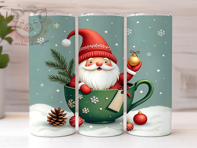 Christmas Gnomes Tumbler, Green Gnome Design, 20oz Tumbler Wrap, Holiday Drinkware, Winter Tumbler PNG, Sublimation Design, Cute Gnome Christmas Sublimation Lara' s Designs 