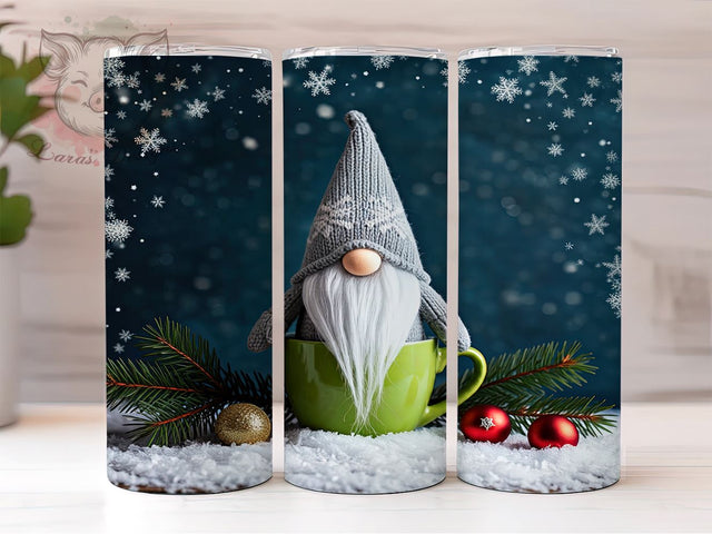 Christmas Gnomes Tumbler, Green Gnome Design, 20oz Tumbler Wrap, Holiday Drinkware, Winter Tumbler PNG, Sublimation Design, Cute Gnome Christmas Sublimation Lara' s Designs 
