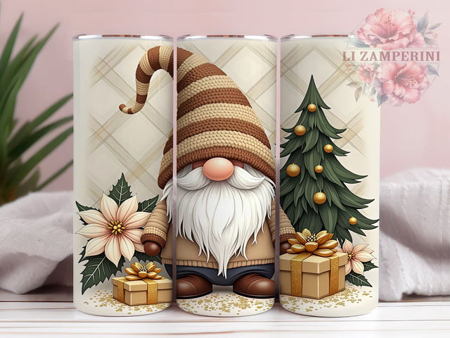 Christmas Gnomes Tumbler, Winter Holidays Tumbler Wrap, 20oz Gnome Design, Holiday Tumbler Wrap, Sublimation Gnome Design, Digital Download PNG, Festive Gnome Tumbler Sublimation Li Zamperini 