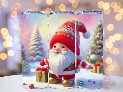 Christmas Gnomes Tumbler Wrap Design, 20oz Skinny Tumbler Wrap, Gnomes Sublimation Tumbler Wrap Sublimation SvggirlplusArt 