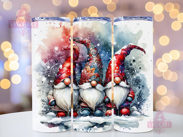 Christmas Gnomes Tumbler Wrap Design, 20oz Skinny Tumbler Wrap, Gnomes Sublimation Tumbler Wrap, Tumbler Wrap PNG Sublimation SvggirlplusArt 