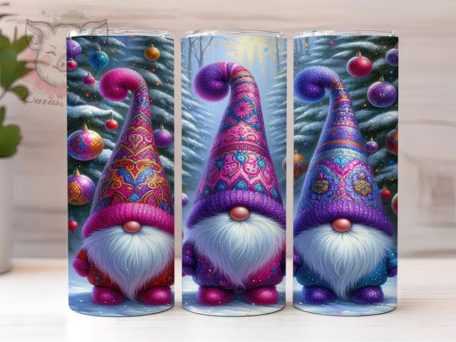 Christmas Gnomes Tumbler Wrap, Holiday Gnome Wrap, Festive Gnome Sublimation, 20oz Gnome Tumbler, Whimsical Gnome Art, Seasonal Gnome Mug, Cute Holiday Cup Sublimation Lara' s Designs 