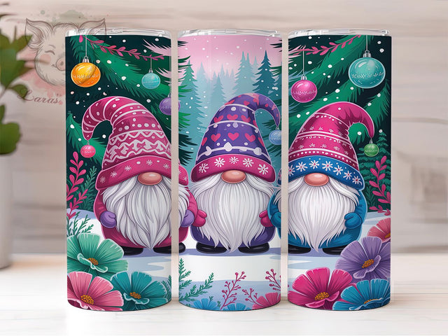 Christmas Gnomes Tumbler Wrap, Holiday Gnome Wrap, Festive Gnome Sublimation, 20oz Gnome Tumbler, Whimsical Gnome Art, Seasonal Gnome Mug, Cute Holiday Cup Sublimation Lara' s Designs 