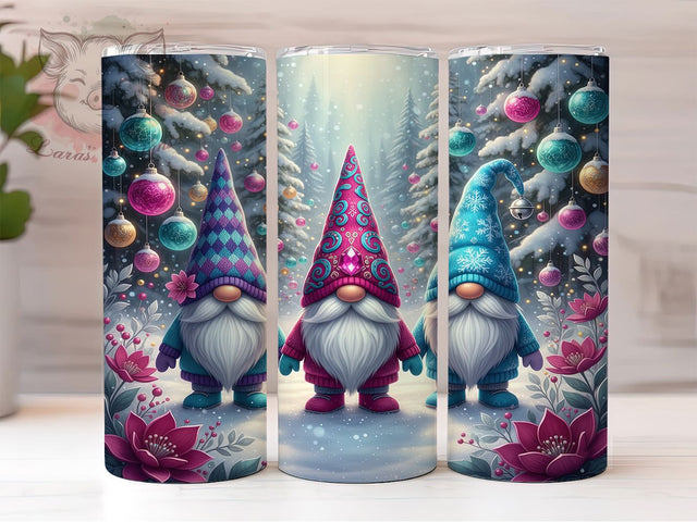 Christmas Gnomes Tumbler Wrap, Holiday Gnome Wrap, Festive Gnome Sublimation, 20oz Gnome Tumbler, Whimsical Gnome Art, Seasonal Gnome Mug, Cute Holiday Cup Sublimation Lara' s Designs 