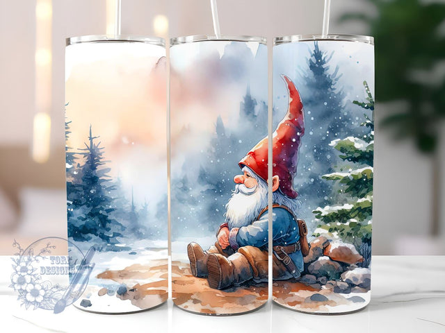 Christmas Gnomes Tumbler Wrap Winter Skinny 20 oz Tumbler Sublimation Design Christmas Gnomes Tumbler PNG, Instant Digital Download Sublimation ToriDesigns 