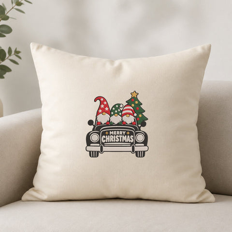 Christmas Gnomes Vintage Car Embroidery Design – Merry Christmas Gnome Tree Machine Embroidery File, Holiday Car Design Embroidery/Applique DESIGNS PatternFeed8 