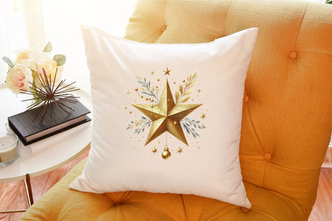 Christmas Gold Star Sublimation Clipart Sublimation designartist 
