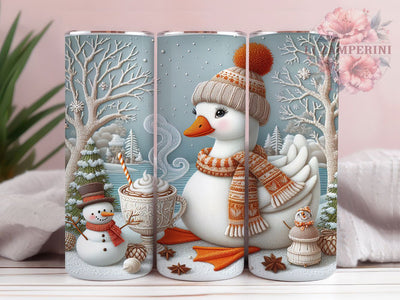Christmas Goose Farmhouse Tumbler, Cozy Snowman Wrap, Festive Holiday Sublimation Design, Rustic Christmas Cup, 20Oz Skinny Tumbler Wrap, Winter Farmhouse Mug, Country Holiday Design Sublimation Li Zamperini 