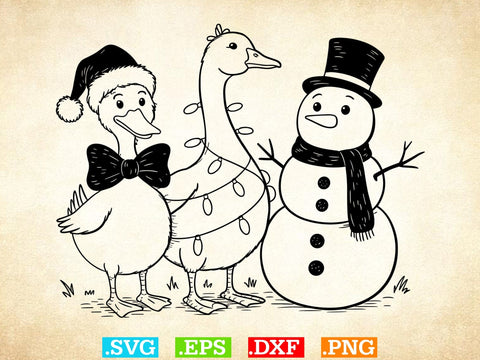 Christmas Goose Svg Bundle, Christmas Farm Animals Svg SVG Creativeart88 