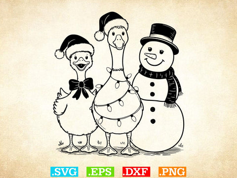 Christmas Goose Svg Bundle, Christmas Farm Animals Svg SVG Creativeart88 