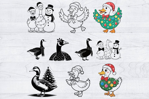 Christmas Goose Svg Bundle, Christmas Farm Animals Svg SVG Creativeart88 