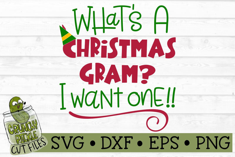 Christmas Gram Elf Phrase SVG File - So Fontsy