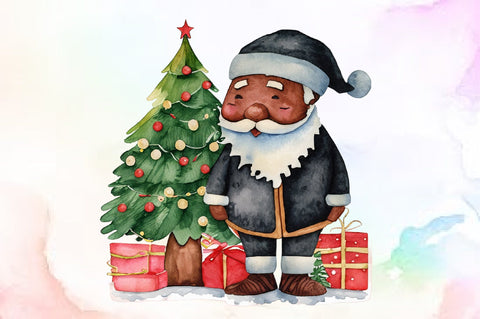 Christmas Grandfather House Watercolor Sublimation designartist 