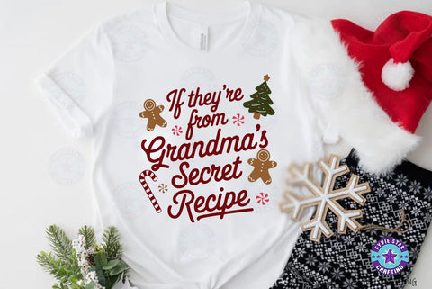 Christmas Grandmas Secret Recipe SVG , Christmas T shirt, Christmas Illustration SVG FiveStarCrafting 