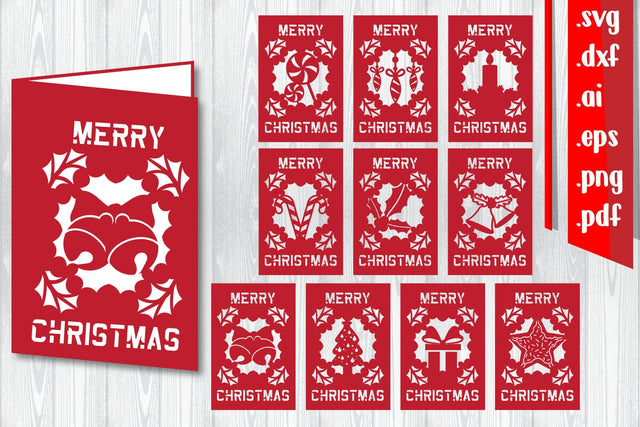 Christmas Greeting Card 3 BUNDLE SVG zafrans studio 