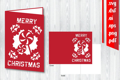 Christmas Greeting Card 3.5 | Folded Card SVG zafrans studio 