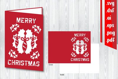 Christmas Greeting Card 3.6 | Folded Card SVG zafrans studio 