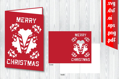 Christmas Greeting Card 3.8 | Folded Card SVG zafrans studio 