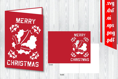 Christmas Greeting Card 3.9 | Folded Card SVG zafrans studio 