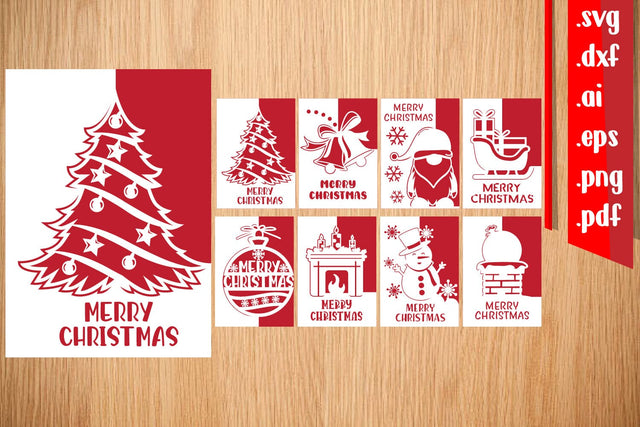 Christmas Greeting Card 5 Bundle SVG zafrans studio 