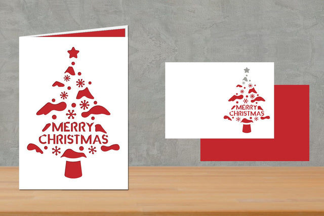 Christmas Greeting card, Christmas Folded Card SVG zafrans studio 