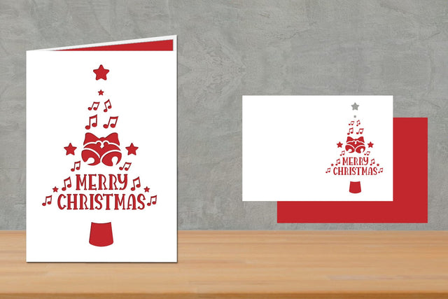 Christmas Greeting card, Christmas Folded Card SVG zafrans studio 