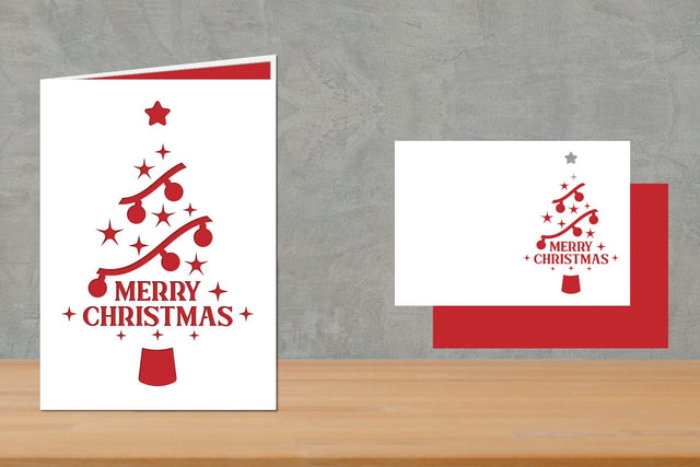 Christmas Greeting card, Christmas Folded Card SVG zafrans studio 
