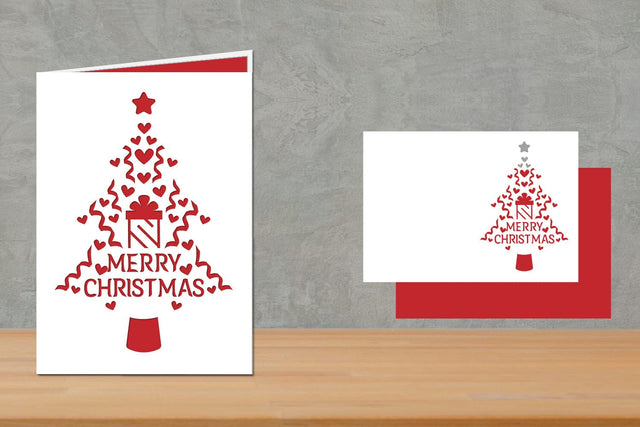 Christmas Greeting card, Christmas Folded Card SVG zafrans studio 