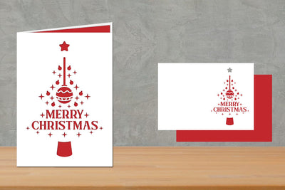 Christmas Greeting card, Christmas Folded Card SVG zafrans studio 
