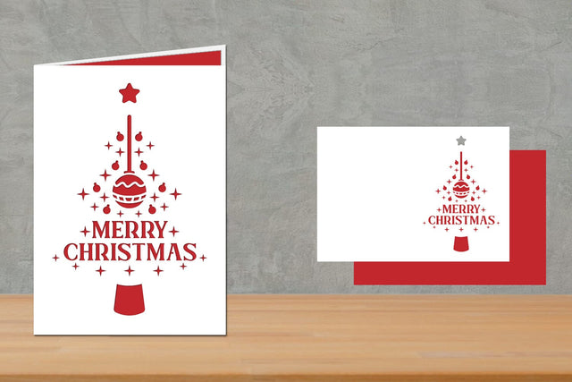 Christmas Greeting card, Christmas Folded Card SVG zafrans studio 