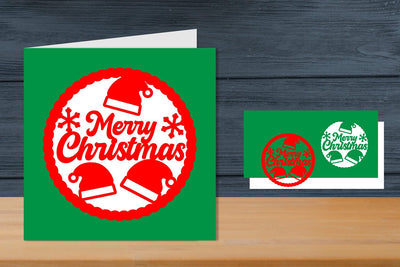 Christmas Greeting Card Template SVG zafrans studio 
