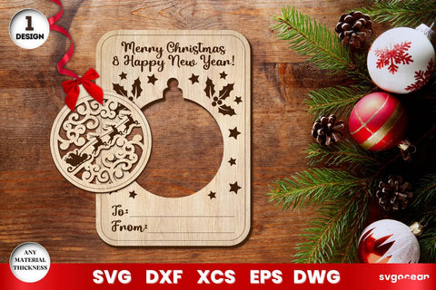 Christmas Greeting Cards Ornament SVG SvgOcean 