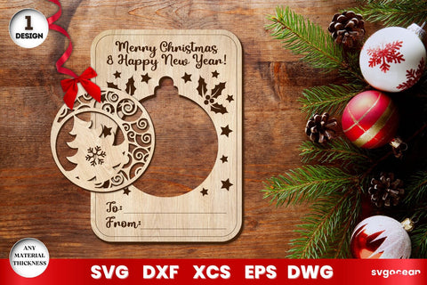 Christmas Greeting Cards Ornament SVG SvgOcean 