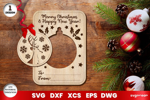 Christmas Greeting Cards Ornament SVG SvgOcean 