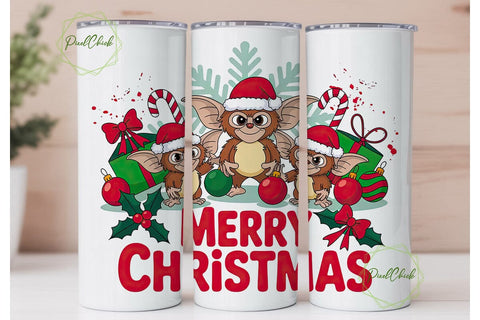 Christmas Gremlins 20oz Tumbler Wrap Sublimation PixelChick 