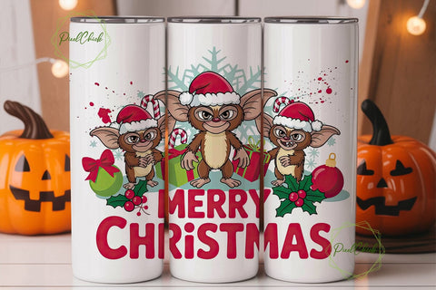 Christmas Gremlins 20oz Tumbler Wrap Sublimation PixelChick 